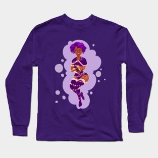 Tigris girl purple Long Sleeve T-Shirt